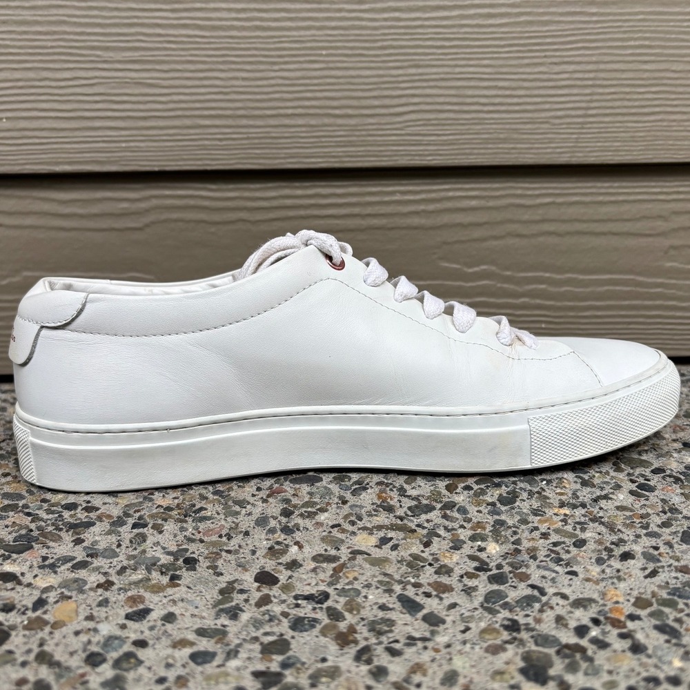 Good Man Brand Edge Sneaker White Leather Low Top Mens 10 Made in Italy - Picture 2 of 10